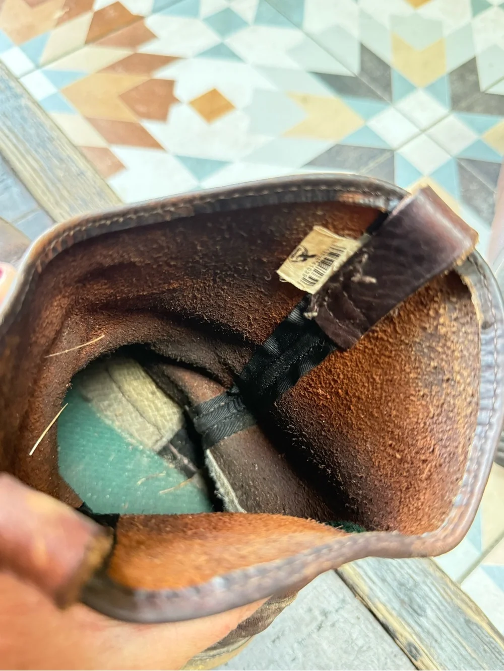 Soggy Brown Leather Kids Georgia Boots Size 6!